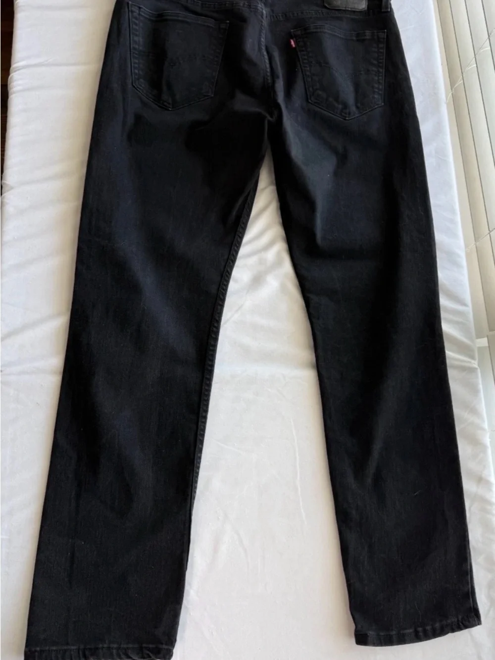 Levi's 502 Jeans Men's 36/34 Black Taper Fit Classic City College Work EUC